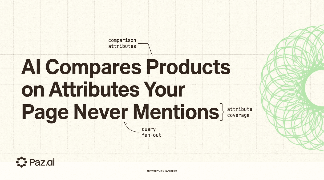 AI Compares Products on Attributes Your Page Never Mentions